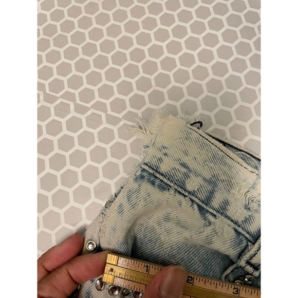 Vintage 80s Gasp Acid Wash Heavily Distressed Jeans High Waist 11/12 READ - Picture 12 of 15